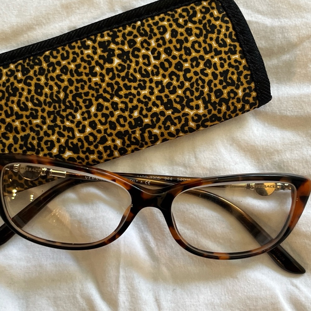 VERSACE TORTOISE SHELL FRAMES, with lens, excellent condition like new ITALY